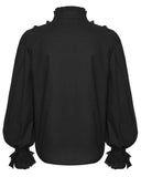 Punk Rave Mens Dark Gothic Aristocrat Ruffled Lace Dress Shirt