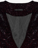 Punk Rave Mens Gothic Aristocrat Wrinkled Velvet Waistcoat Vest - Red & Black