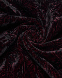 Punk Rave Mens Gothic Aristocrat Wrinkled Velvet Waistcoat Vest - Red & Black