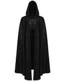 Punk Rave Mens Long Dark Gothic Knight Hooded Batwing Cloak