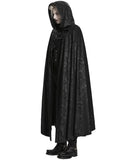 Punk Rave Mens Long Dark Gothic Knight Hooded Batwing Cloak