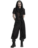 Punk Rave Mens Apocalyptic Gothic Wasteland Hooded Sleeveless Waistcoat Cape