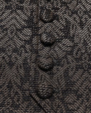 Punk Rave Mens Dark Gothic Steampunk Jacquard Waistcoat Vest - Brown & Black