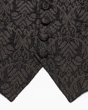 Punk Rave Mens Dark Gothic Steampunk Jacquard Waistcoat Vest - Brown & Black