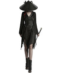 Punk Rave Womens Dark Gothic Lolita Lace Inset Kinono Dress Jacket