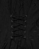 Punk Rave Mens Apocalyptic Gothic Broken Knit Hooded Piercing Cloak Jacket