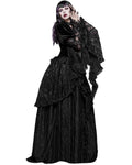 Eva Lady Gothic Velvet & Flocked Lace Tailcoat Jacket