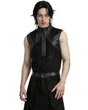 Punk Rave Mens Gothic CyberPunk Sectional Hooded Tank Top Vest