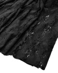 Dark In Love Womens Long Victorian Gothic Ruffled Velvet & Lace Maxi Skirt