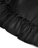 Dark In Love Womens Baroque Gothic Lace Layered Maxi Skirt - Black