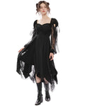 Punk Rave Daily Life OPQ-1238 Gothic Lace Contrast Maxi Dress