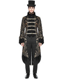 Devil Fashion Mens Monarch Coat - Black & Gold