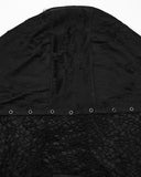 Punk Rave Mens Apocalyptic Gothic Broken Knit Hooded Piercing Cloak Jacket