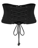 Punk Rave Womens Apocalyptic Gothic Skull Studded Webbing Waist Cincher Corset Belt