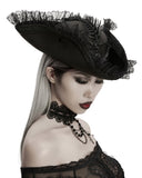 Punk Rave Unisex Gothic Dragon Spine Feathered Tricorn Hat