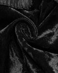 Punk Rave Daily Life Womens Long Gothic Crushed Velvet & Lace Bolero Cape - Black