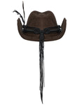 Punk Rave Mens Steampunk Apocalypse Western Skulls Cowboy Hat - Brown