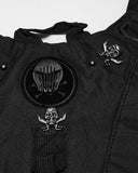 Punk Rave Mens Apocalyptic Punk Tactical Techwear Chained Backpack