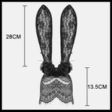 Devil Fashion Burlesque Lolita Lace Bunny Ears Headpiece