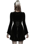 Pyon Pyon Womens Gothic Harlequin Velvet Dress - Black & Purple