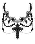 Punk Rave Womens Gothic Beaded Crucifix Cross Necklace