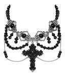 Punk Rave Womens Gothic Beaded Crucifix Cross Necklace
