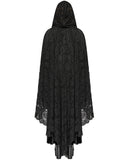 Punk Rave Plus Size Womens Dark Gothic Lace Hooded Cloak Cape