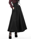 Dark In Love Womens Long Victorian Gothic High-Waisted Maxi Skirt