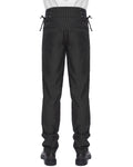 Devil Fashion Mens Tennyson Striped Gothic Lacing Dress Pants - Black