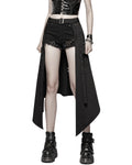 Punk Rave Womens Cyberpunk Gothic Ninja Open Front Half Skirt