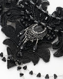 Eva Lady Womens Elegant Gothic Embellished Beaded Lace Choker Necklace