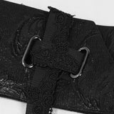 Devil Fashion Womens Gothic Jacquard Waist Cincher Belt
