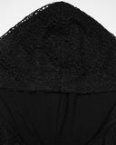 Punk Rave Womens Apocalyptic Wasteland Gothic Hooded Mesh Shawl Top