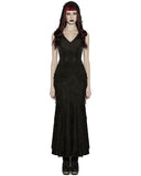 Punk Rave Daily Life Womens Apocalyptic Gothic Shredded Hooded Corset Maxi Dress