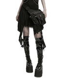 Punk Rave Unisex Apocalyptic Gothic Studded Skull Hip Bag Waist Pack Belt