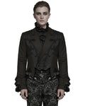 Punk Rave Mens Elegant Gothic Gentleman Embroidered Tailcoat Dress Jacket