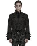 Punk Rave Mens Elegant Gothic Gentleman Embroidered Tailcoat Dress Jacket