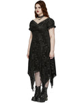 Punk Rave Plus Size Womens Gothic Dark Rose Dress