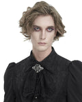 Devil Fashion Mens Gothic Aristocrat Lace Cravat Tie & Brooch