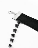Dark In Love Womens Gothic Crucific Beaded Choker Necklace - Black & Red