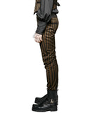 Punk Rave Algernon Mens Pants - Brown & Black Stripe