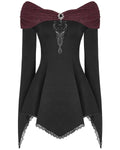 Punk Rave Morgana Womens Top - Black & Red