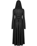 Punk Rave Womens Dark Gothic Cutout Applique Jacquard Hooded Cloak Jacket