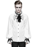 Devil Fashion Calpernicus Mens Gothic Shirt & Cravat - White