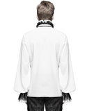 Devil Fashion Calpernicus Mens Gothic Shirt & Cravat - White