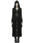 Punk Rave Womens Apocalyptic Gothic Witch Shredded 2-Hooded Piece Cloak Jacket
