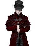 Devil Fashion Demidicus Mens Long Gothic Coat - Red