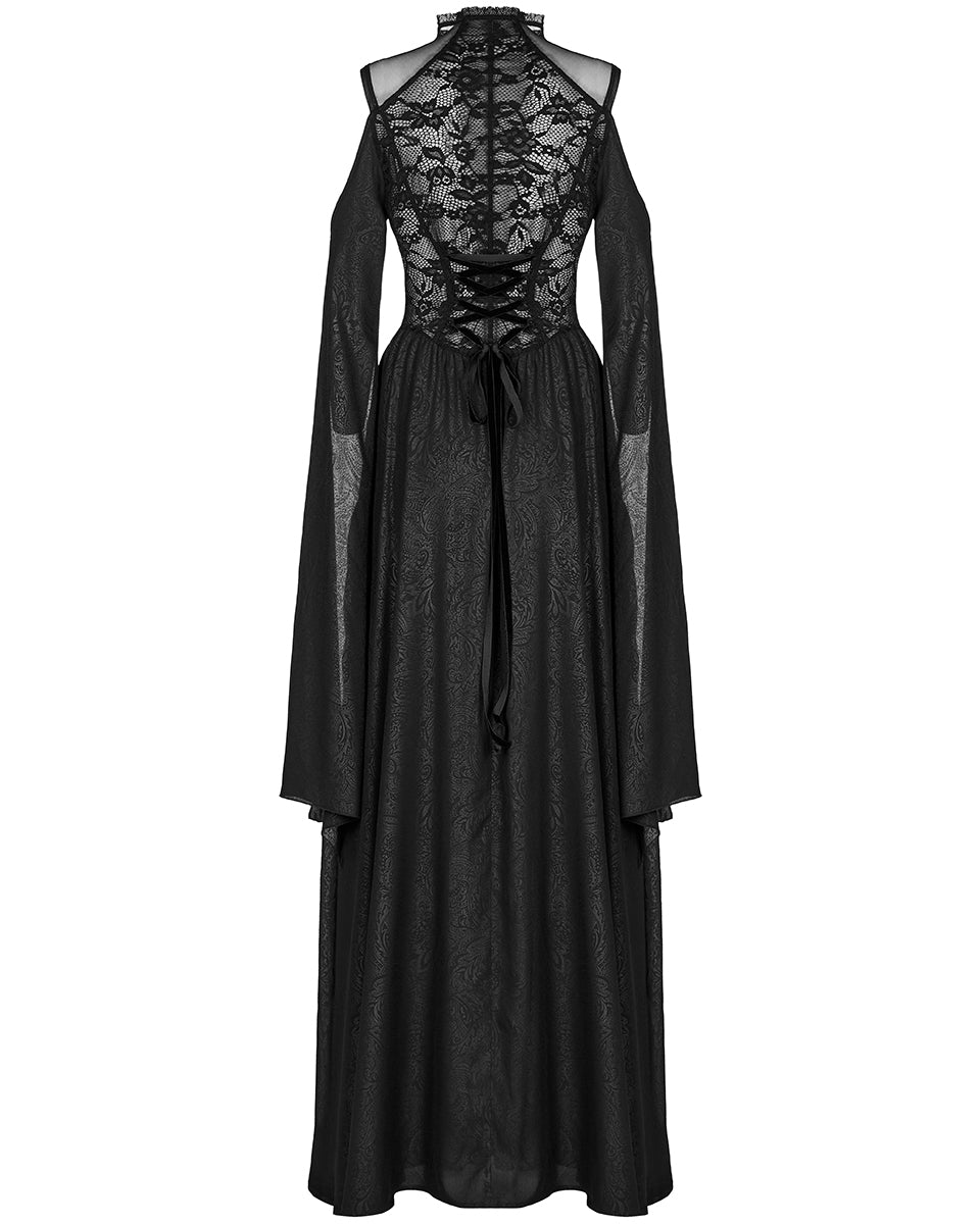 Punk Rave Baroque Gothic Lace Applique Maxi Dress – Violent Delights