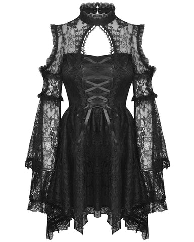 Dark In Love Gothic Lace Bell Sleeves Witch Dress