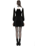 Dark In Love Gothic Mourning Mini Dress - Black & White